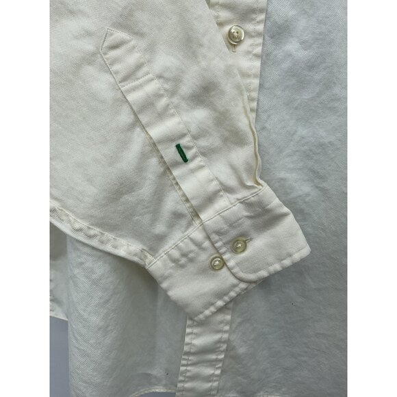 Tommy Hilfiger Mens Long Sleeve Cream Button-Up Shirt Size 16 34/35 100% Cotton - Picture 3 of 4